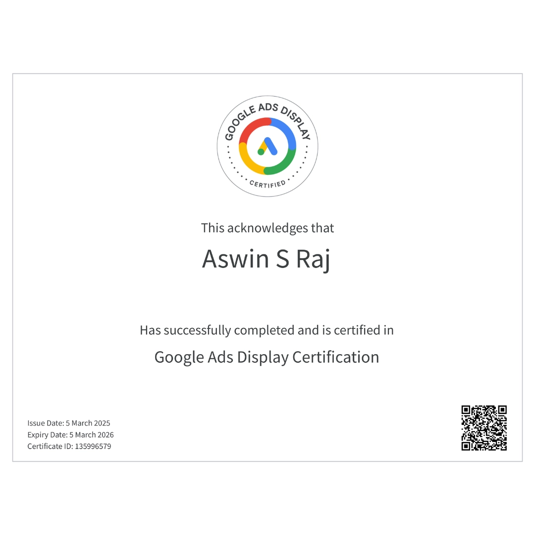 Google ads Display Certificate Best Digital Marketing Strategist in Kuwait