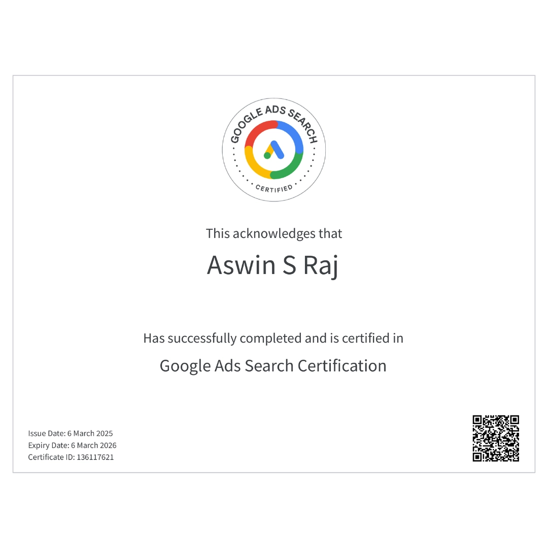 Google ads Search Certificate Best Digital Marketing Strategist in Kuwait